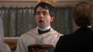 Rowan Atkinson as the priest | Image via Amazon MGM Studios
